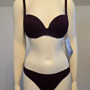 Rachel Pappo Elegant Purple Bikini Set